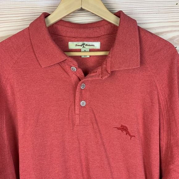 Tommy Bahama Shirt Golf Polo Mens XL Pima Cotton Marlin Watermelon - Picture 2 of 12